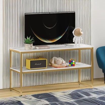 Modern TV Stand with Storage Shelves for Living Room Entertainment Center