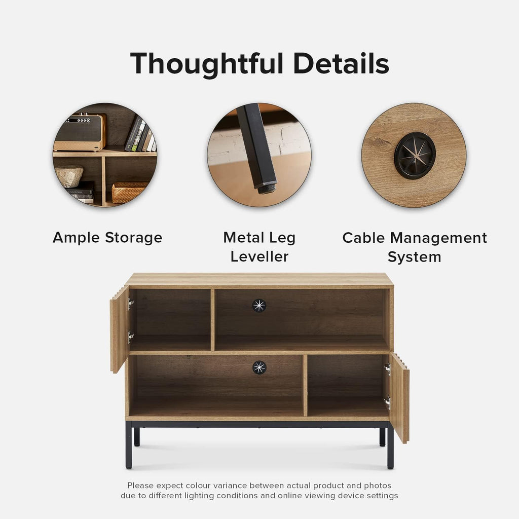 4-Piece Entertainment Center with 70-Inch TV Stand and 3-Tier Display Shelves