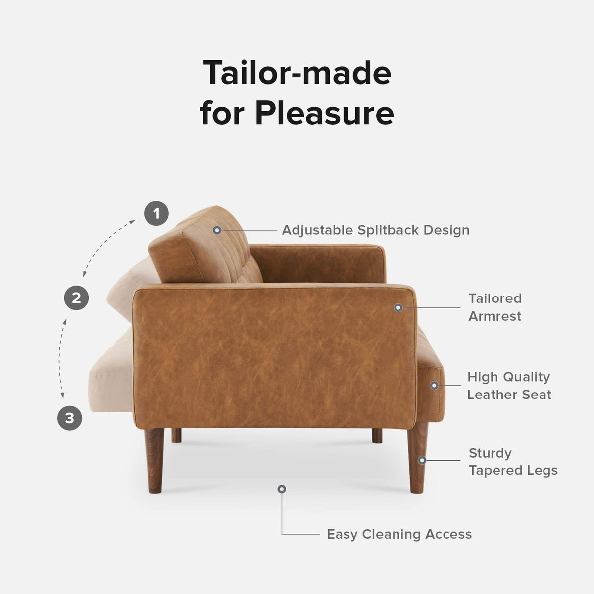 Modern Convertible Sofa Bed – Compact Loveseat for Small Spaces