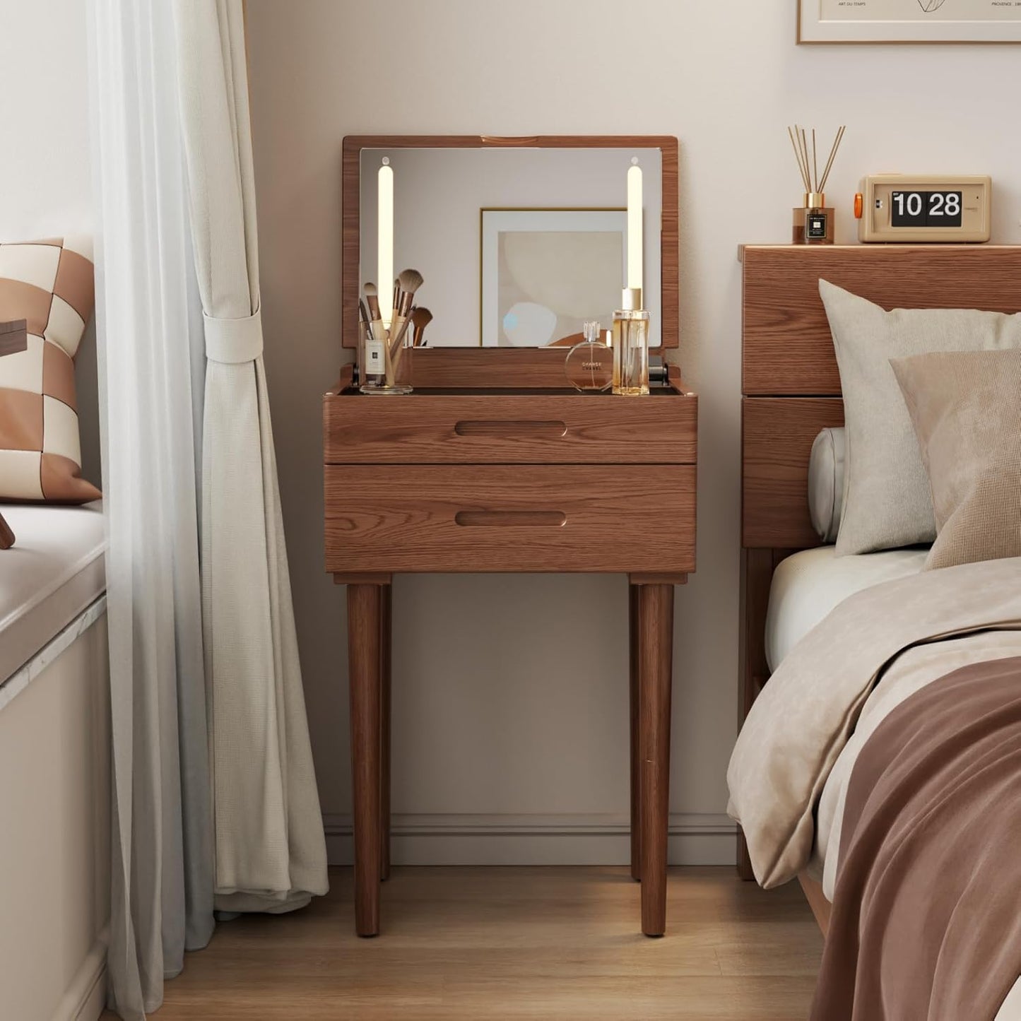 Vanity Table with Adjustable LED Light – Modern Dressing Table for Bedroom