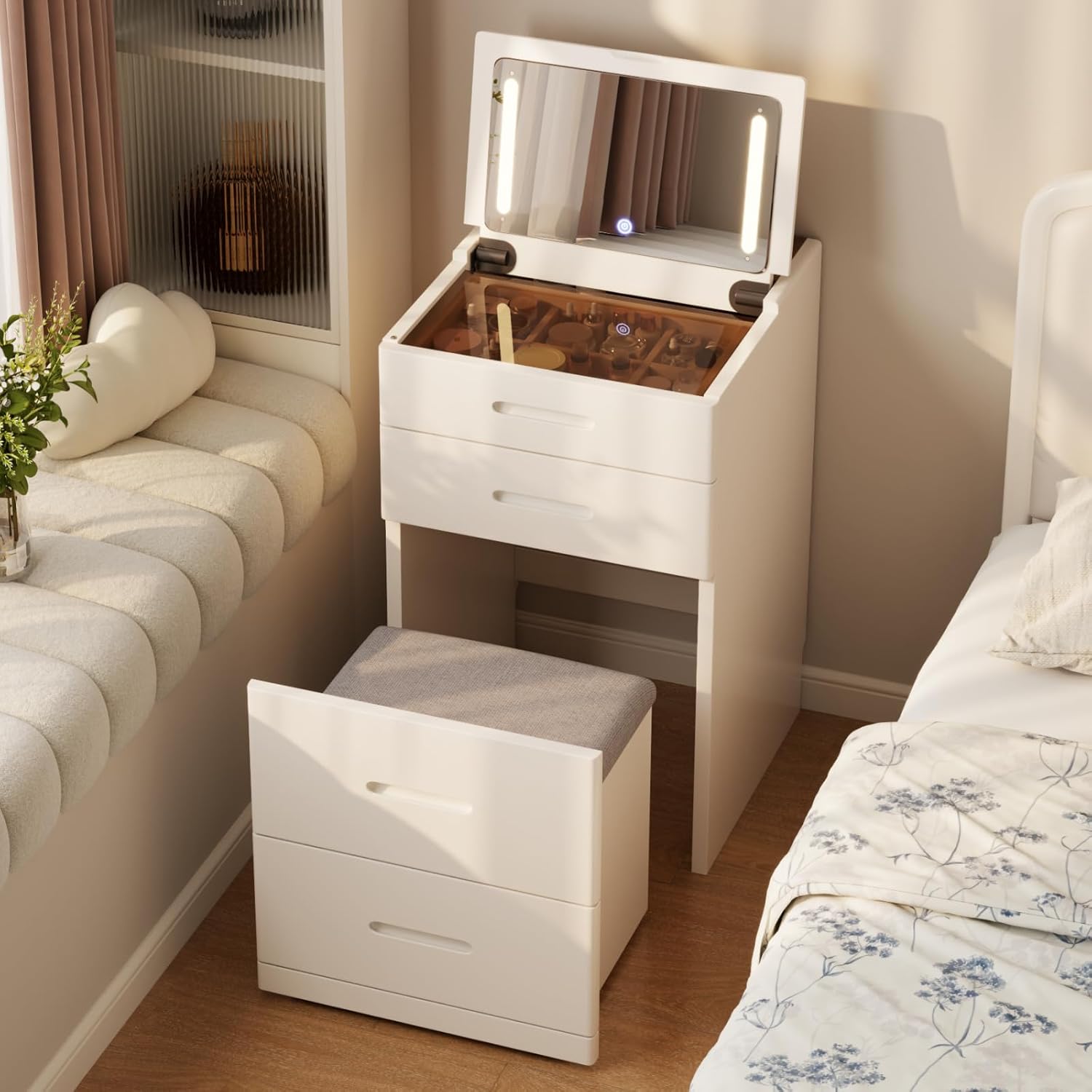 Create Your Perfect Beauty Corner with Elegant Storage and Style