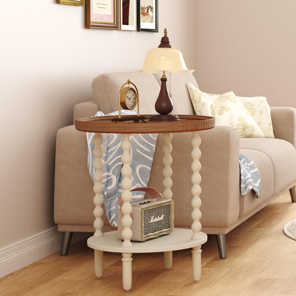 Farmhouse Nightstand with Storage – Bedside Table for Bedroom Organization
