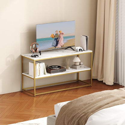 Modern TV Stand with Storage Shelves for Living Room Entertainment Center