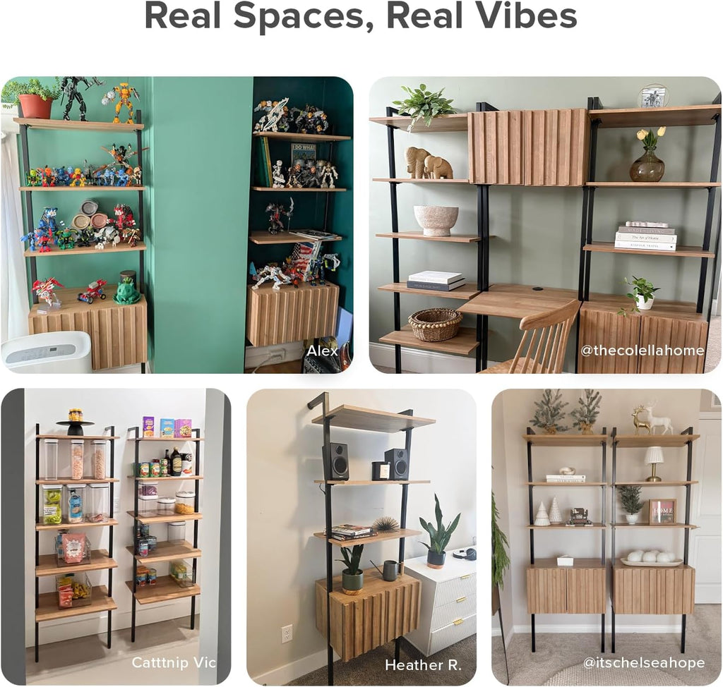 4-Piece Entertainment Center with 70-Inch TV Stand and 3-Tier Display Shelves