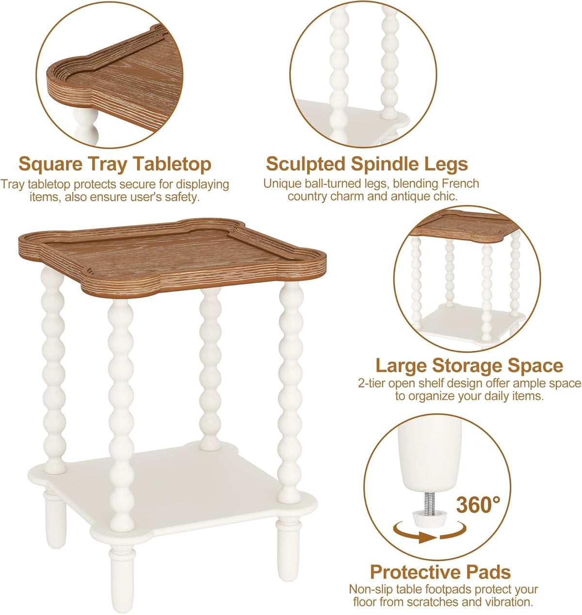 Handcrafted Farmhouse Nightstand – Stylish Bedside Table for Bedroom