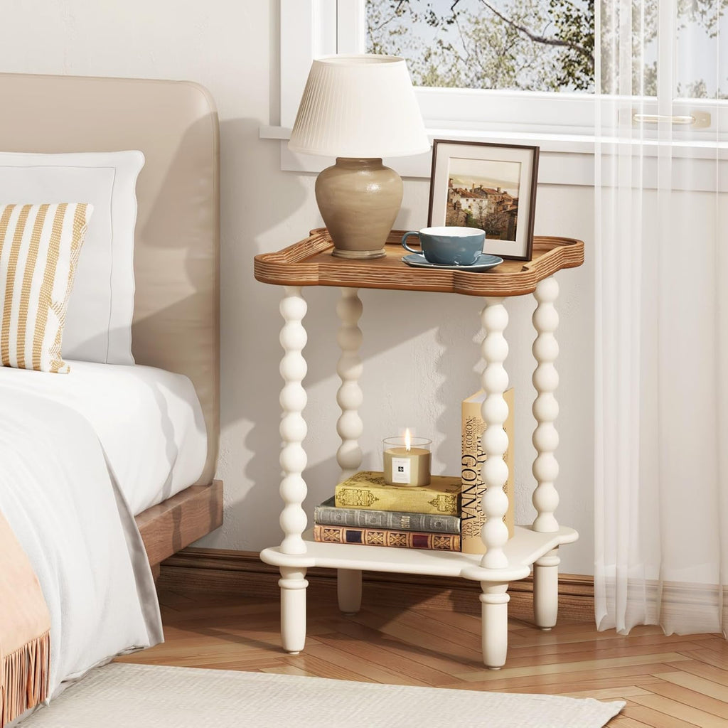 Handcrafted Farmhouse Nightstand – Stylish Bedside Table for Bedroom