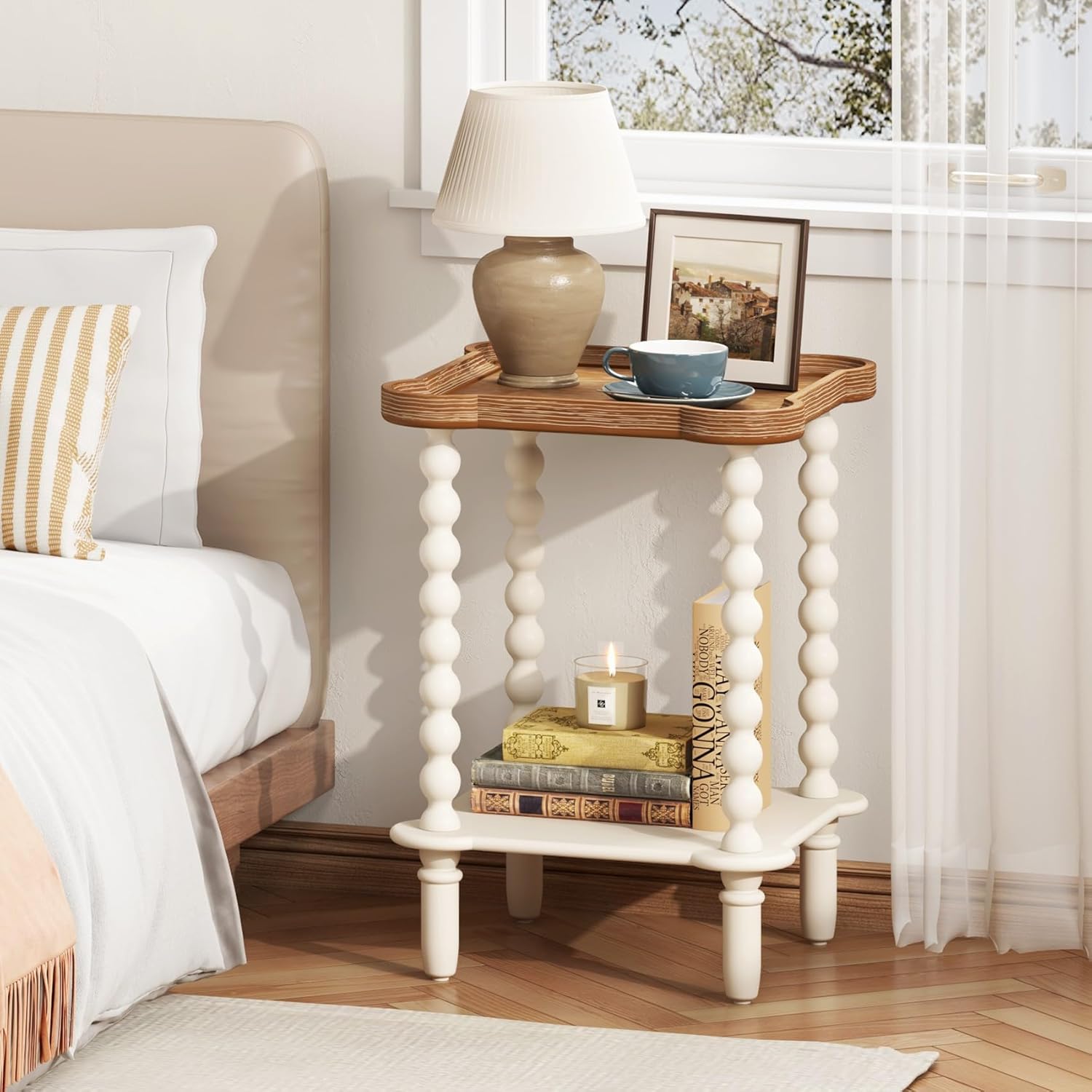 Handcrafted Farmhouse Nightstand – Stylish Bedside Table for Bedroom