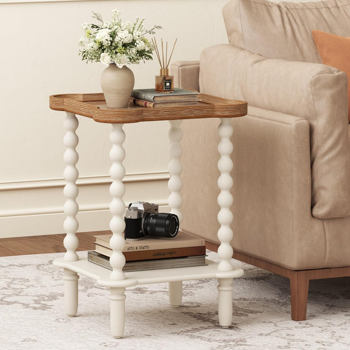 Handcrafted Farmhouse Nightstand – Stylish Bedside Table for Bedroom