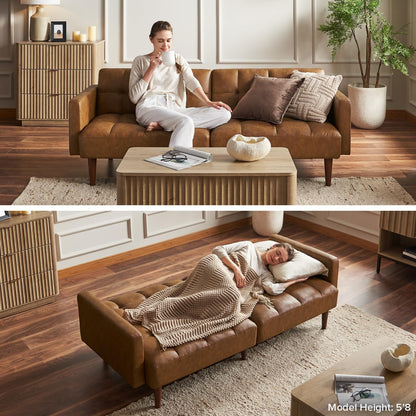 Modern Convertible Sofa Bed – Compact Loveseat for Small Spaces