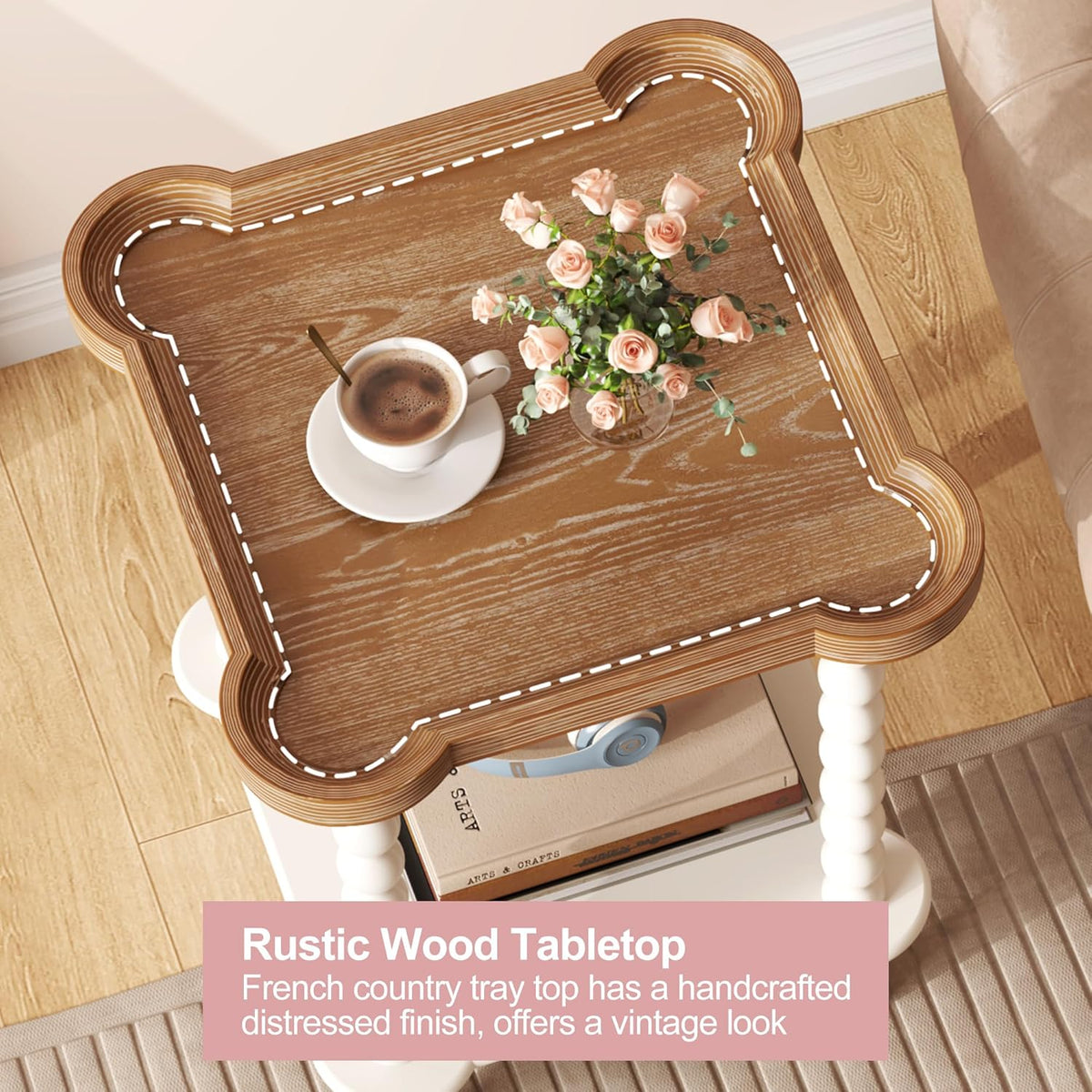 Handcrafted Farmhouse Nightstand – Stylish Bedside Table for Bedroom